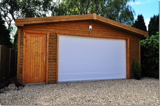 Steel garage door