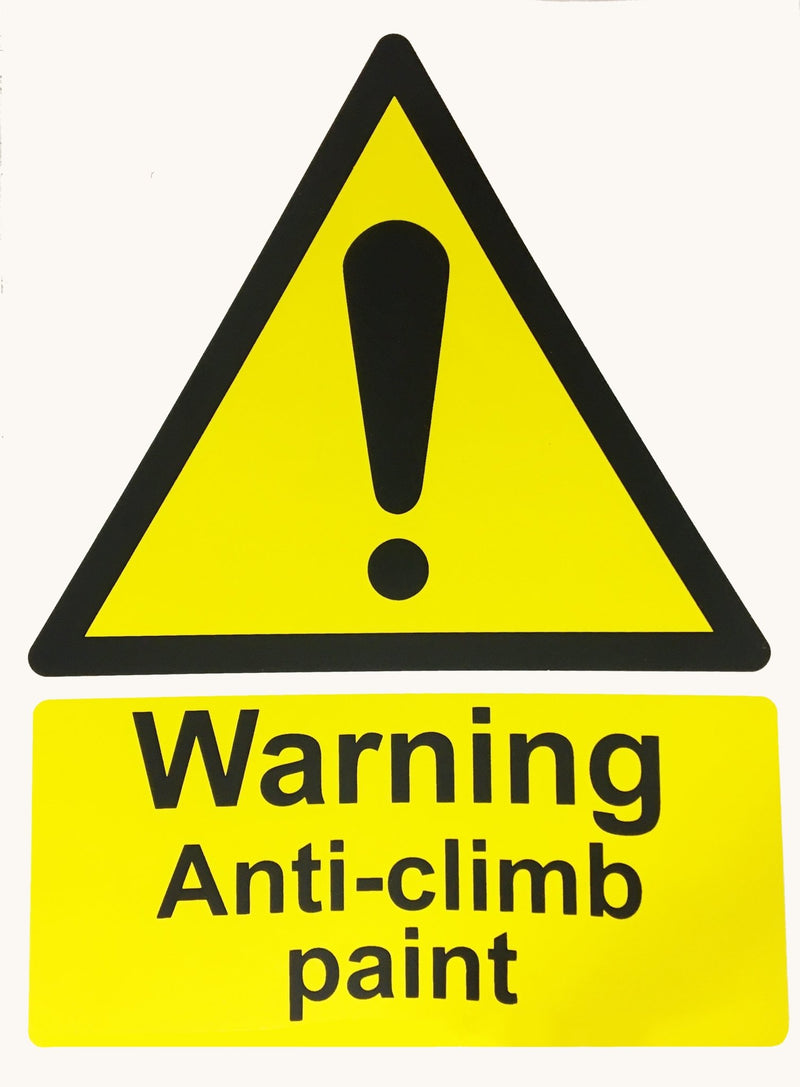 Anti-climb Paint Signage - Britannia Retail 