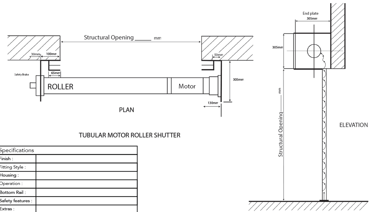 Single Doorway Galvanised Roller Shutter Doors | Britannia Retail ...